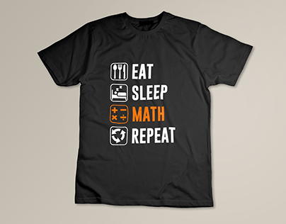 eat sleep math repeat pi day t-shirt design