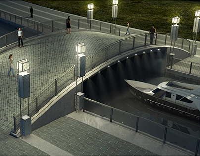 "Pedestrian bridge 1" Dubai- Design proposal