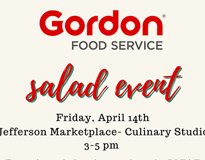 Gordon Food Service Salad Event Outreach
