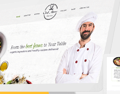 Web Layout - Personal Page For Chef