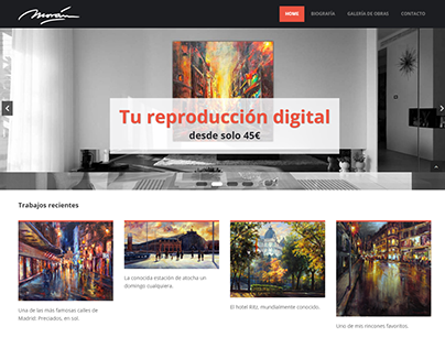 Diseño y desarrollo website para pintor