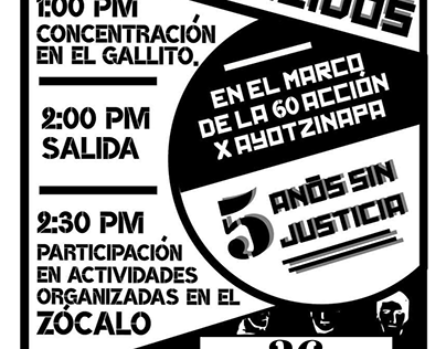 Marcha en Puebla - 5 años Ayotzinapa