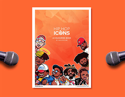 Free HipHop Icons Colouring Book