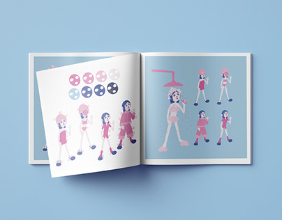 Paper dolls book concept