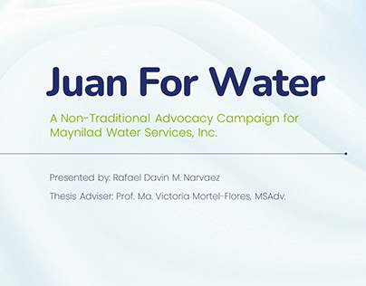 Juan for Water - Non-Traditional Advocacy Campaign