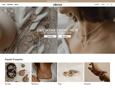 'adorna' Webpage Design