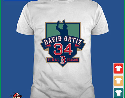 David Ortiz 34 Boston Red Sox Final Season Shirt