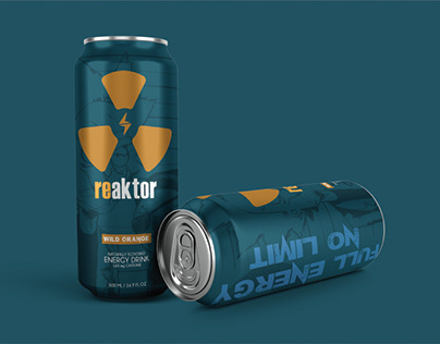 REAKTOR ENERGY DRINK | Brand identity, Packaging design