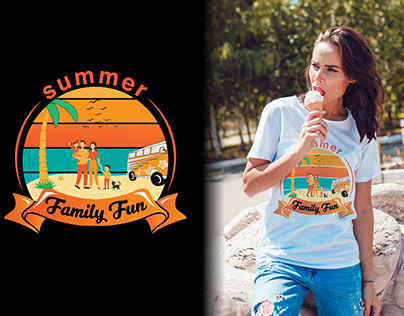 "Summer Family Fun" Summer T-shirt Design