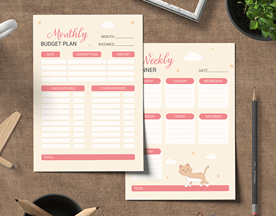 Monthly and weekly budget planner!