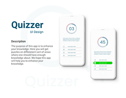 Quiz App  Quiz design, App interface design, App design inspiration