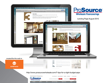 ProSource Wholesale monthly trends landing page
