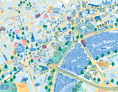 Northbank London Illustrated Map
