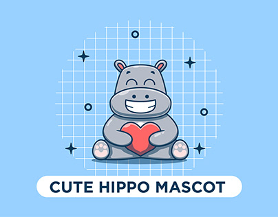 Cute Hippo Mascot