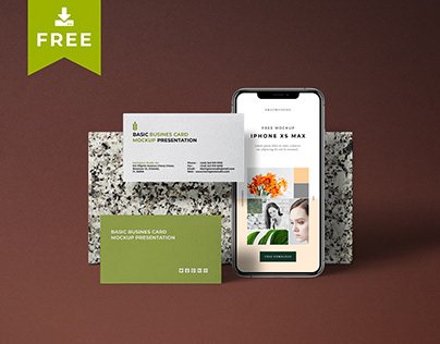 Iphone and Business Card Mockup Set