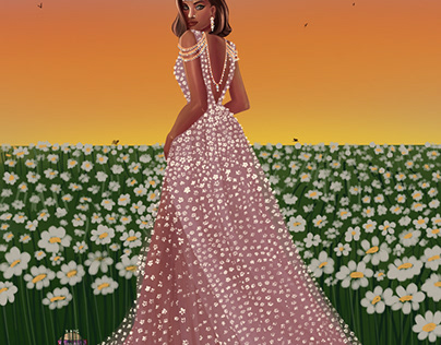 Daisy gown in daisy fields