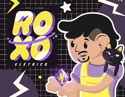 ROXO ELETRICO (Logo/ Identidade Visual/ Ilustração)