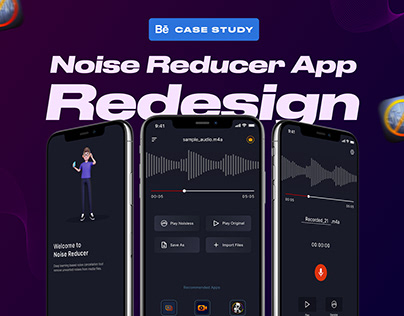 Noise Reducer Mobile App Redesign | UI/UX Case Study