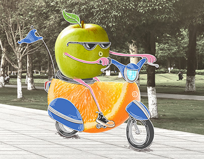 Illustrated multimedia - Fruit Juice Brand refresh