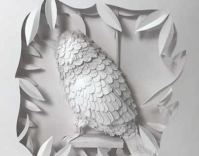 Bird in a Box: Paper Sculpture