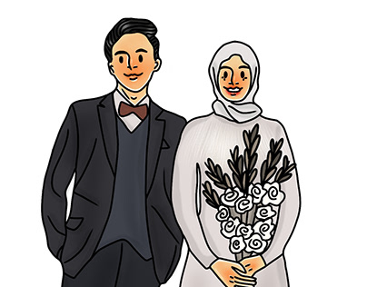 Illustration for Wedding Invitation