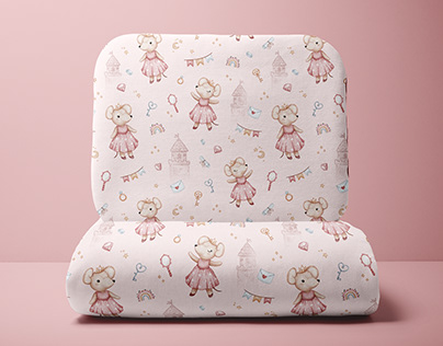 Tiny Princess: Mouse Children's Textile Pattern