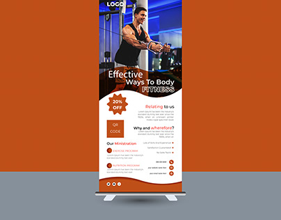 FITNESS ROLL UP BANNER