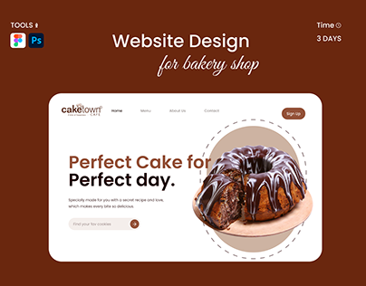 Website design for bakery shop