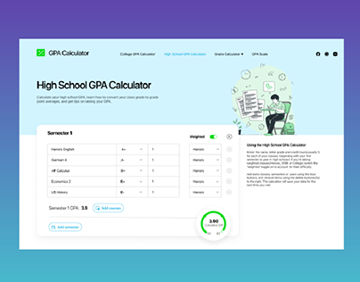 GPA Calculator | UI Design
