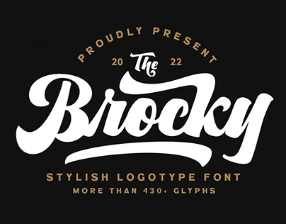 Brocky Logotype Font | Modern Vintage | Retro