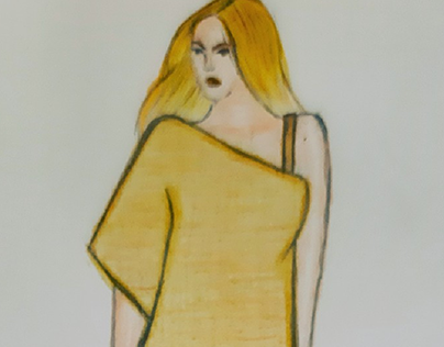 drawing a linen dress