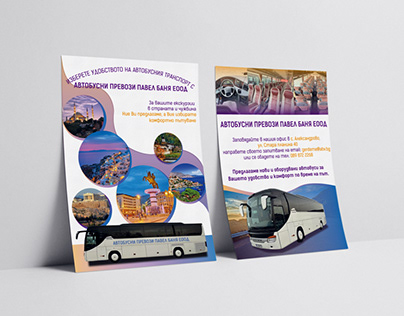 A5 leaflet for a bus company