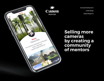 Canon Mentor – Concept dev, UI/UX, editorial design
