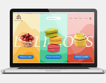 Landing page for local handmade bakery shop
