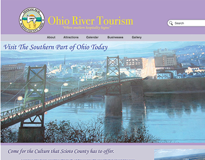 Ohio River Tourism Website Layout