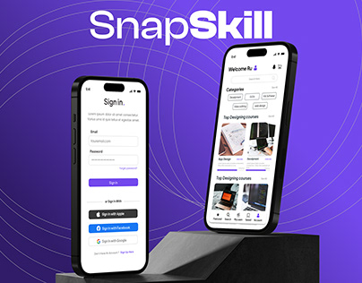 Snap Skill Online E-Learning Mobile App Figma Design