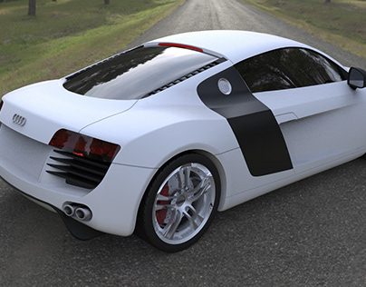 3D modeling of Audi R8 model 2009
