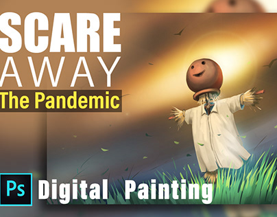 Scare Away the Pandemic | Digital Painting | Photoshop