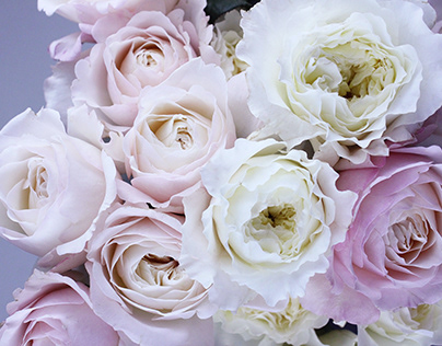 The perfection of white rose and peony bouquet!