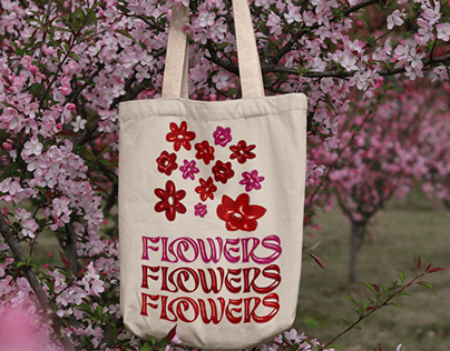 Tote bag fleurs