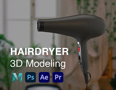 Hairdryer 3D Modeling Ad