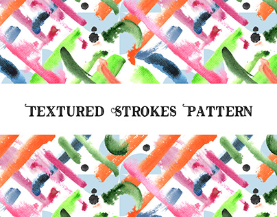 Textured Hanpainted Smears and Strokes Seamless Pattern