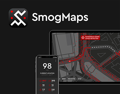 SmogMaps app design