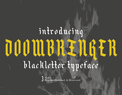 DOOMBRINGER: Blackletter Typeface
