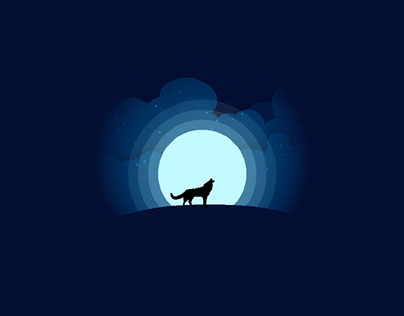 Wolf Screaming Illustration Design