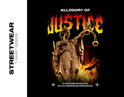 Allegory of Justice Streetwear T-shirt Design