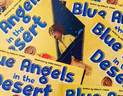 Blue Angels in the Desert (Book Illustration)