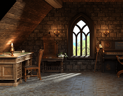 Attic Room in Hogwarts