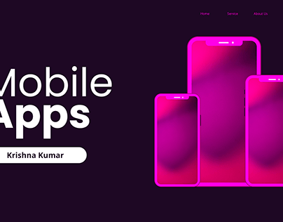 Presentation of a Mobile App Purple Pink Gradient