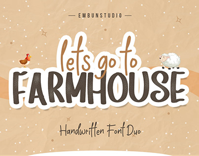 Lets Go to Farmhouse - Font Duo Handwritten